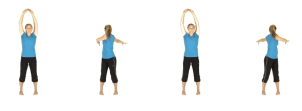 a woman doing a spine rotation